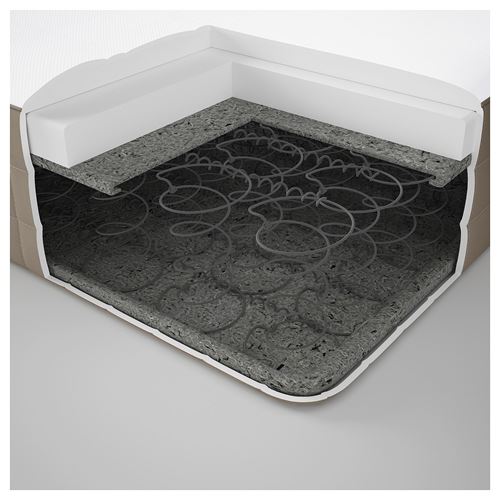 IKEA - HAMARVIK, tek kişilik yatak, koyu bej, 120x200 cm