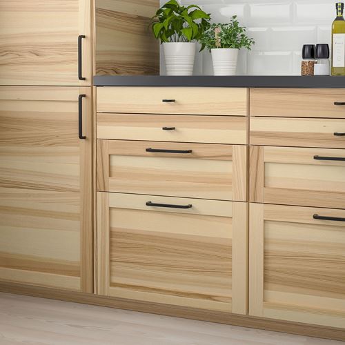IKEA - TORHAMN, drawer front, natural ash, 80x10 cm