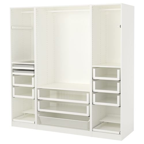 IKEA - PAX, PAX açık gardırop, beyaz, 200x58x201 cm