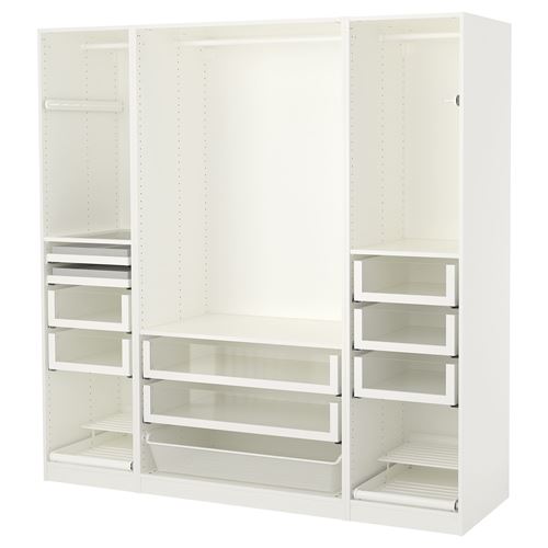 IKEA - PAX, PAX wardrobe, white, 200x58x201 cm