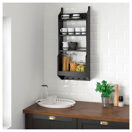 IKEA - VADHOLMA, wall shelf, black