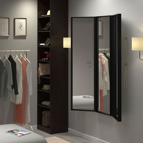 IKEA - NISSEDAL, standing mirror, black, 130x150 cm