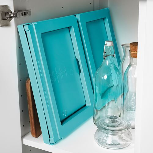 IKEA - KLIPSK, bed tray, turquoise, 56x36x26 cm