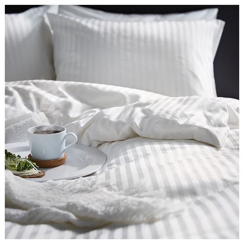 IKEA - NATTJASMIN, single duvet cover sets, white, 150x200/50x60 cm