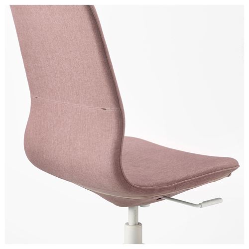 IKEA - LANGFJALL, çalışma sandalyesi, gunnared açık kahverengi-pembe-beyaz