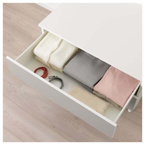 IKEA - PLATSA/SKATVAL, PLATSA chest of drawers, white/light grey, 80x55x53 cm