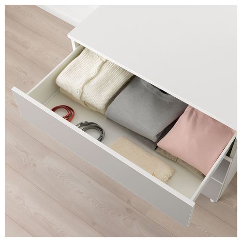 IKEA - PLATSA/SKATVAL, PLATSA şifonyer, beyaz-açık gri, 80x55x73 cm