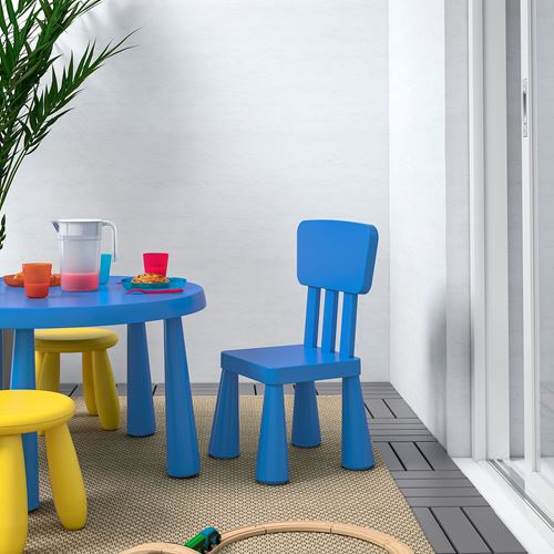 IKEA - MAMMUT, children's chair, blue