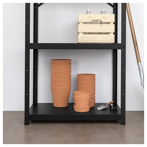 IKEA - BROR, shelving unit, black, 85x55x190 cm