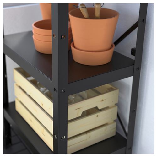 IKEA - BROR, shelving unit, black, 65x40x110 cm