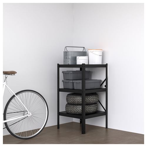 IKEA - BROR, shelving unit, black, 65x55x110 cm