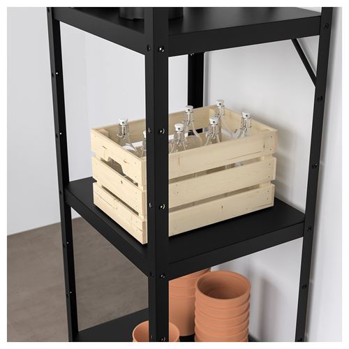 IKEA - BROR, shelving unit, black, 65x55x190 cm