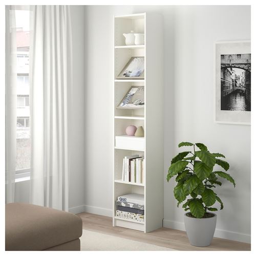IKEA - BILLY/BOTTNA, kitaplık, beyaz-bej, 40x28x202 cm