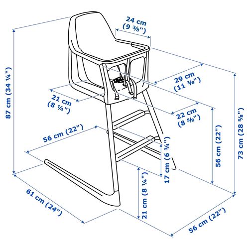 IKEA - LANGUR, highchair, white