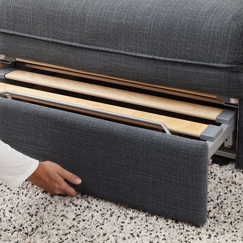 IKEA - VALLENTUNA, cover for seating unit with bed, hillared dark grey