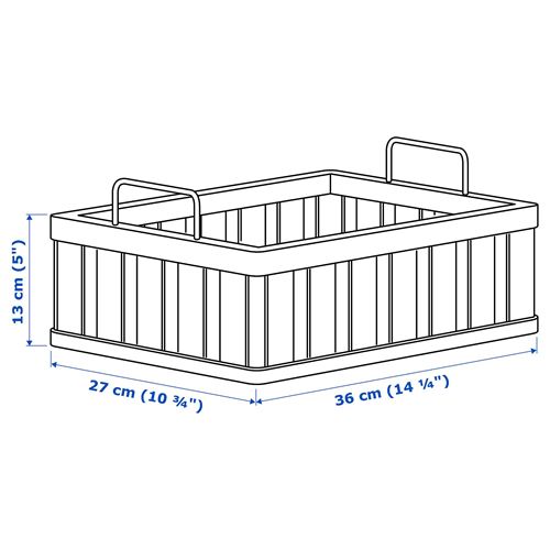IKEA - BRANKIS, sepet, beyaz, 36x27x13 cm