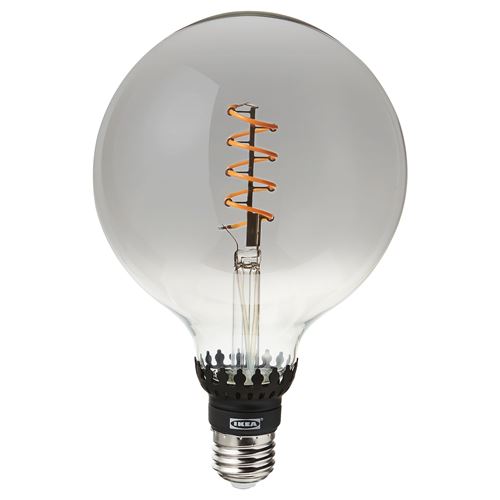 IKEA - ROLLSBO, LED ampul E27, gri şeffaf cam, 200 lm