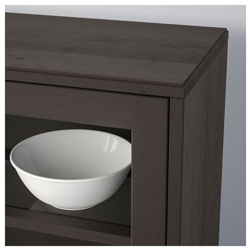 IKEA - HAVSTA, vitrin, koyu kahve, 121x123x35 cm