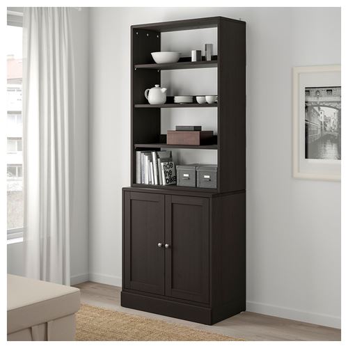 IKEA - HAVSTA, cabinet with door, darkbrown, 81x212x47 cm