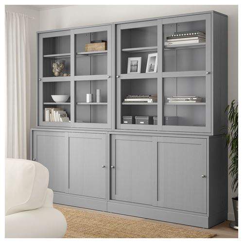 IKEA - HAVSTA, vitrin, gri, 242x212x47 cm