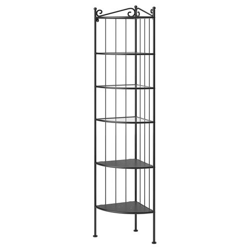 IKEA - RÖNNSKAR, shelving unit, black, 37x176 cm