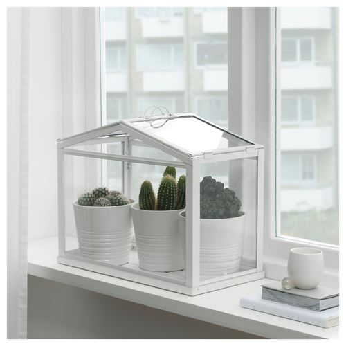 IKEA - SOCKER, sera, beyaz-cam, 45x22x35 cm