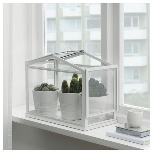 IKEA - SOCKER, sera, beyaz-cam, 45x22x35 cm