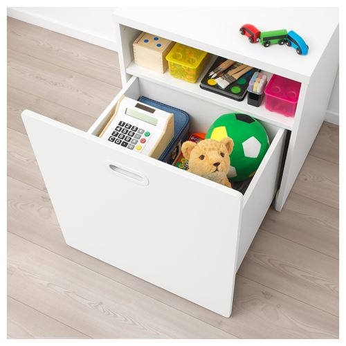 IKEA - STUVA/FRITIDS, tekerlekli oyuncak kutusu, beyaz, 60x50x64 cm