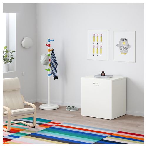 IKEA - STUVA/FRITIDS, tekerlekli oyuncak kutusu, beyaz, 60x50x64 cm