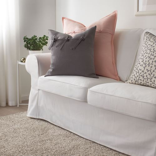 IKEA - AINA, lace pillow cover, light pink, 65x65 cm