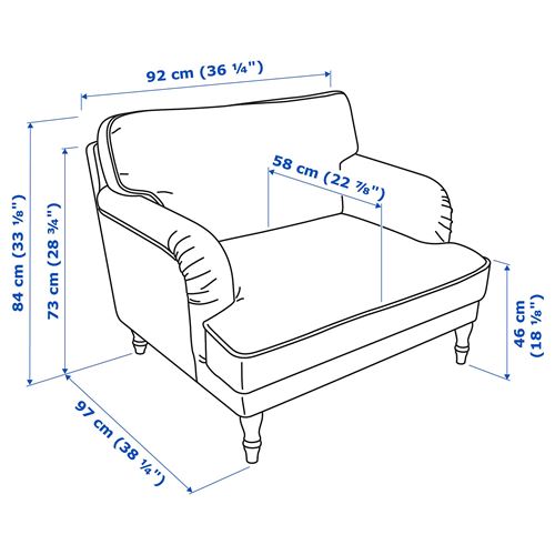 IKEA - STOCKSUND, tekli koltuk, segersta çok renkli