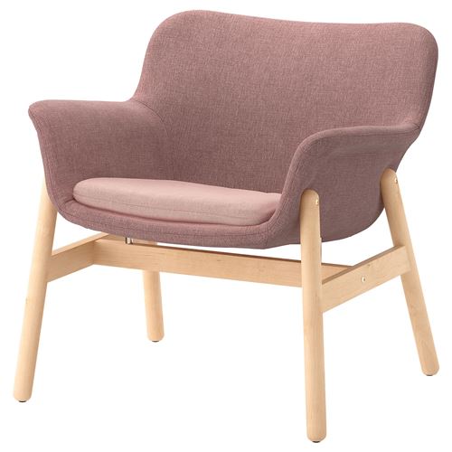 IKEA - VEDBO, wing chair, gunnared light brown/pink