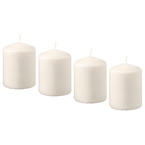 IKEA - HEMSJÖ, block candle, natural, 15 hr