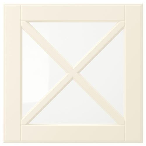 IKEA - BODBYN, glass door, off white, 40x40 cm