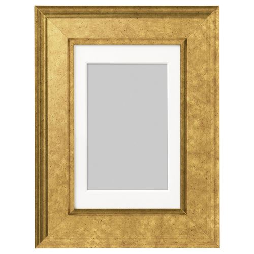 IKEA - VIRSERUM, colorful frame, golden colour, 10x15 cm