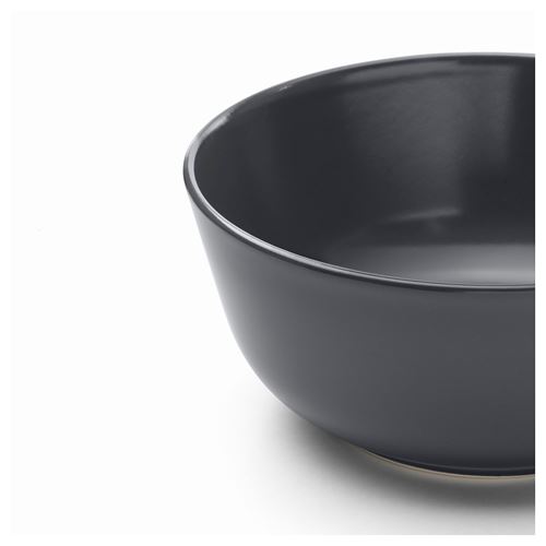 IKEA - DINERA, ceramic bowl, dark grey, 14 cm