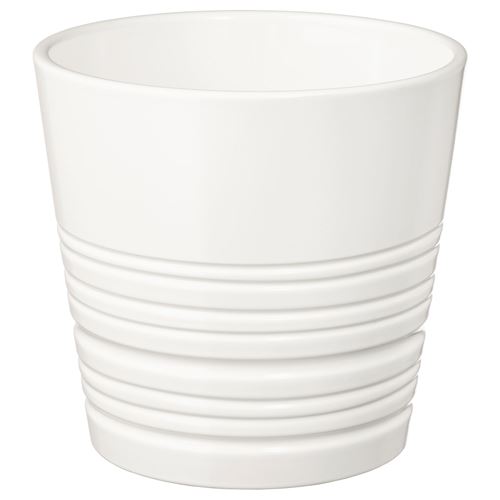 IKEA - MUSKOT, earthenware plant pot, white, 12 cm