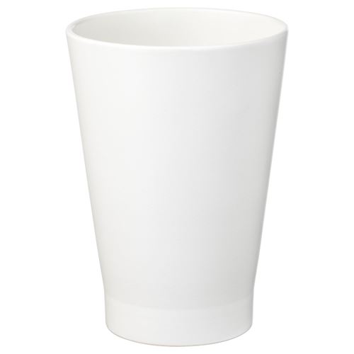 IKEA - PAPAJA, earthenware plant pot, white, 12x19 cm