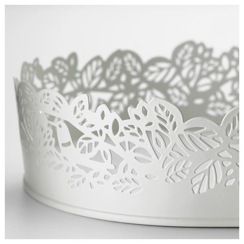 IKEA - SAMVERKA, candle dish, white, 35x15 cm