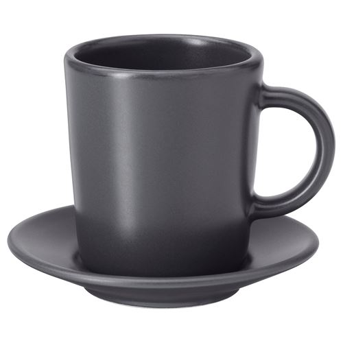 IKEA - DINERA, Turkish coffee cup, dark grey, 9 cl