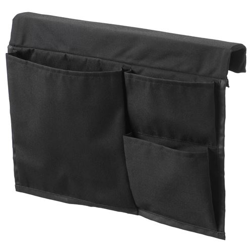 IKEA - STICKAT, bed pocket, black, 39x30 cm