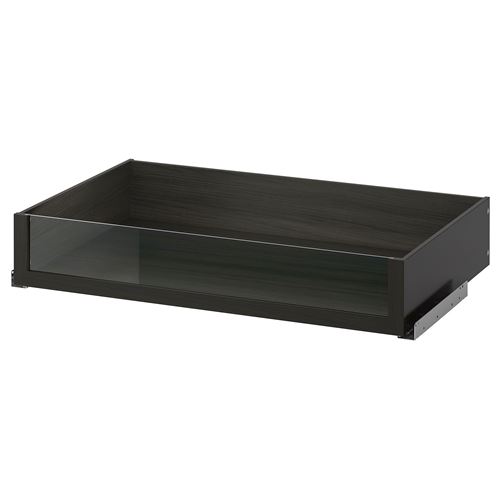 IKEA - KOMPLEMENT, cam panelli çekmece, venge, 100x58 cm
