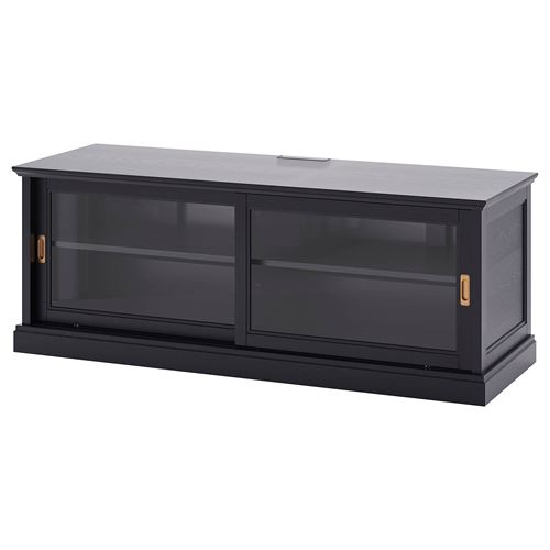 IKEA - MALSJÖ, tv bench, black, 160x48 cm