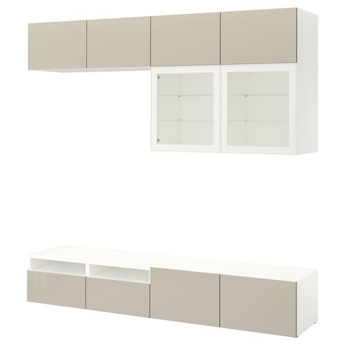 white/high-gloss/beige/clear glass