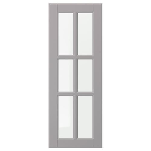 IKEA - BODBYN, glass door, grey, 30x80 cm