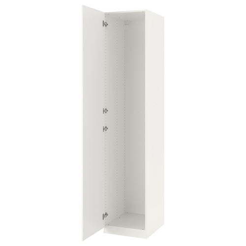 IKEA - PAX/FARDAL, PAX wardrobe, white-high gloss white, 50x37x236 cm