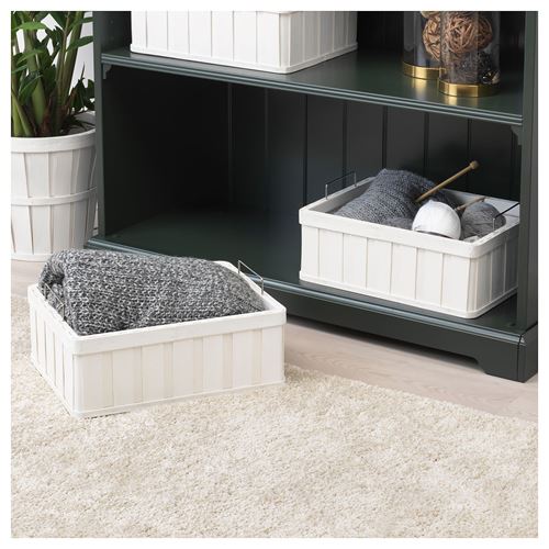 IKEA - BRANKIS, sepet, beyaz, 36x27x13 cm