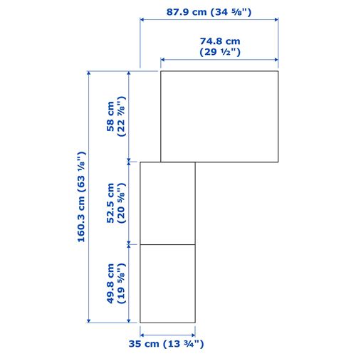 IKEA - PAX/FLISBERGET, PAX köşe gardırop, beyaz-açık bej, 160/88x236 cm