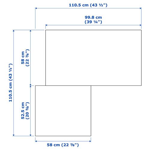 IKEA - PAX/GRIMO, PAX köşe gardırop, beyaz, 110/110x236 cm