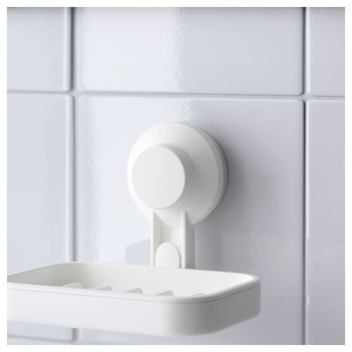 IKEA - TISKEN, soap dish, white